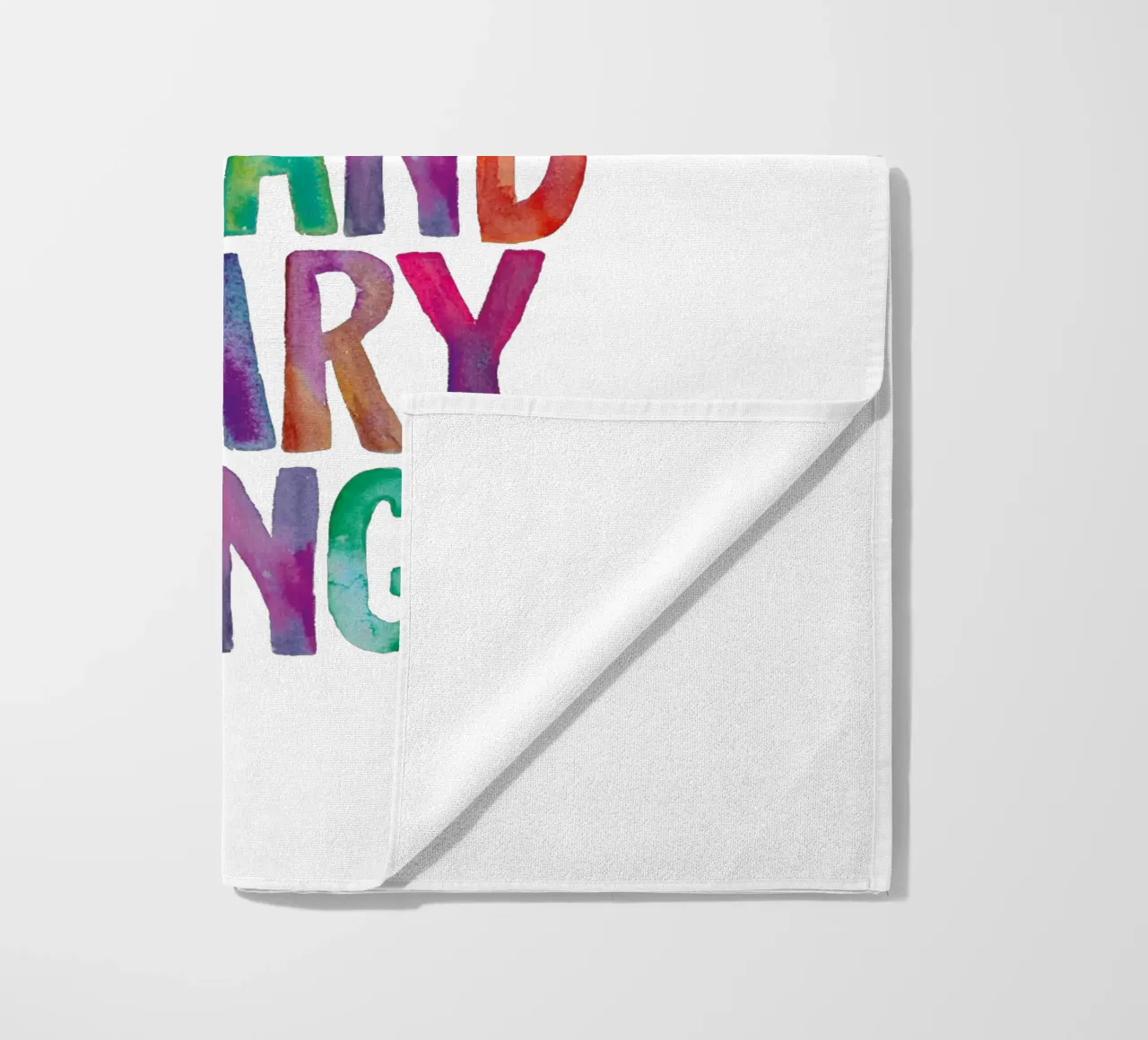 You Can Do Big and Scary Things Arc-en-ciel Typographie Design serviette de plage de THE MOTIVATED TYPE