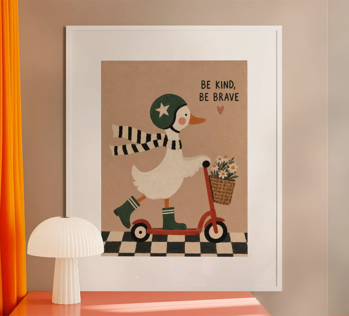Sei freundlich, sei mutig Poster von Words & wonders