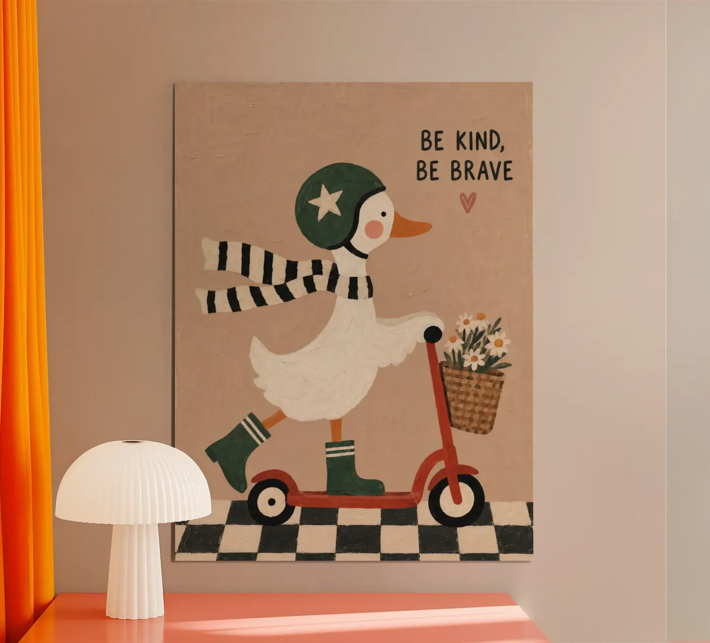 Sei freundlich, sei mutig Poster von Words & wonders