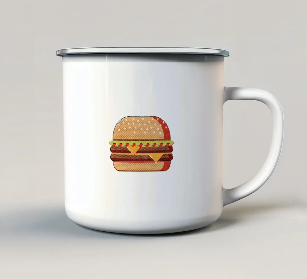 FAST FOOD - Burger tazza in smalto da DANIEL COULMANN