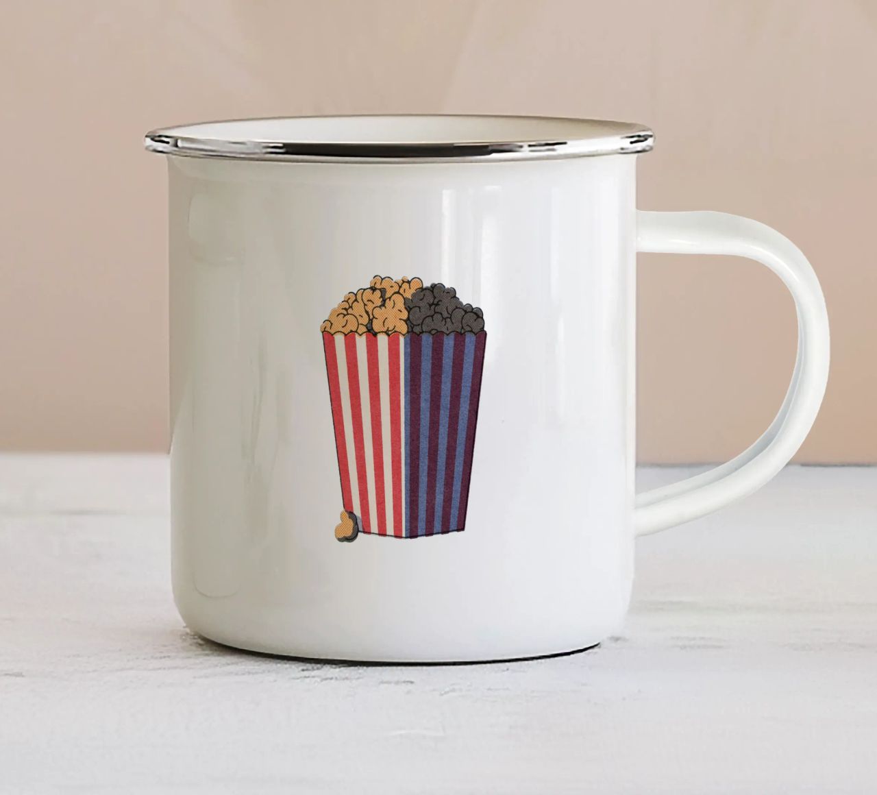 FAST FOOD - Popcorn tazza in smalto da DANIEL COULMANN