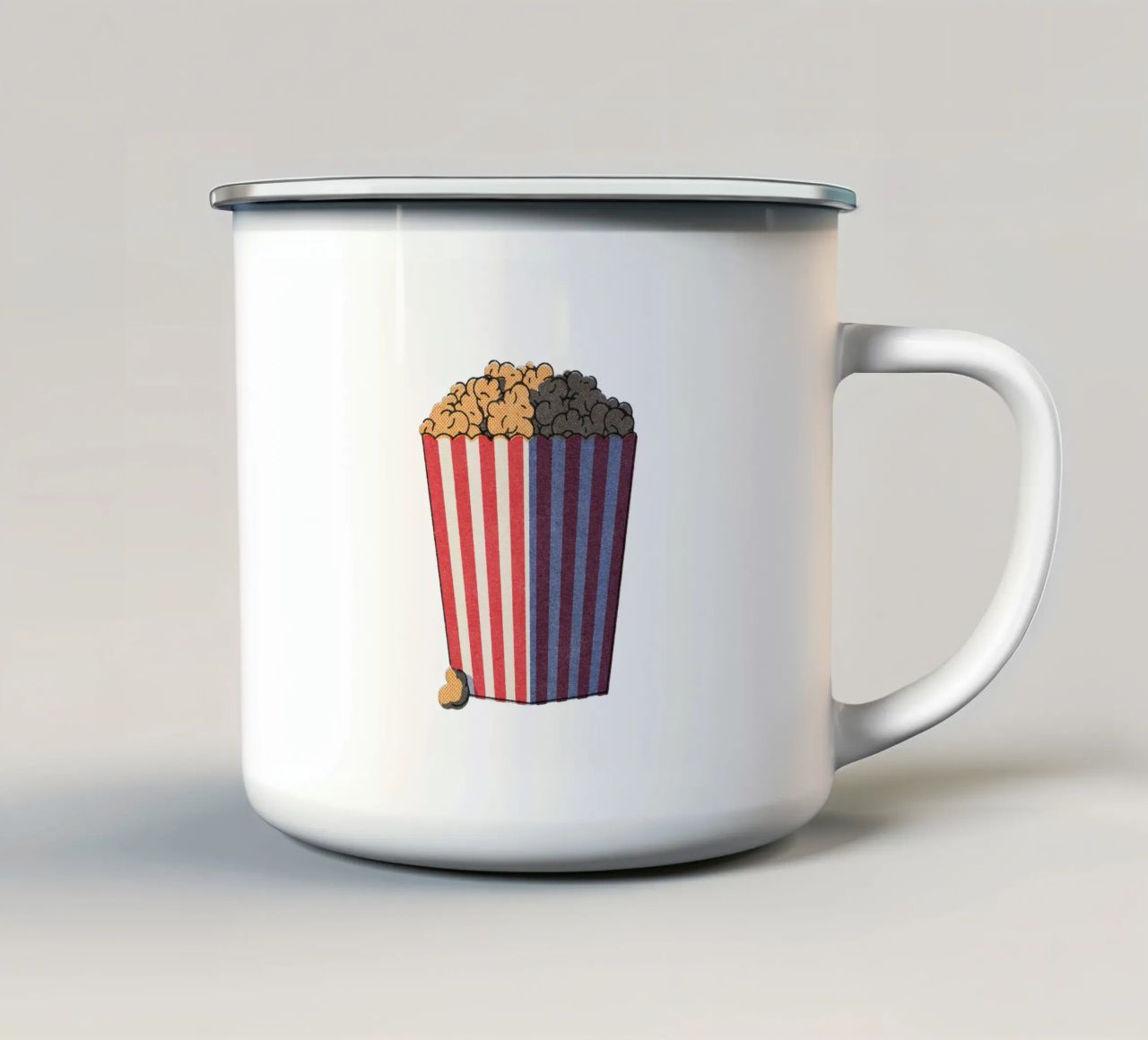 FAST FOOD - Popcorn tazza in smalto da DANIEL COULMANN