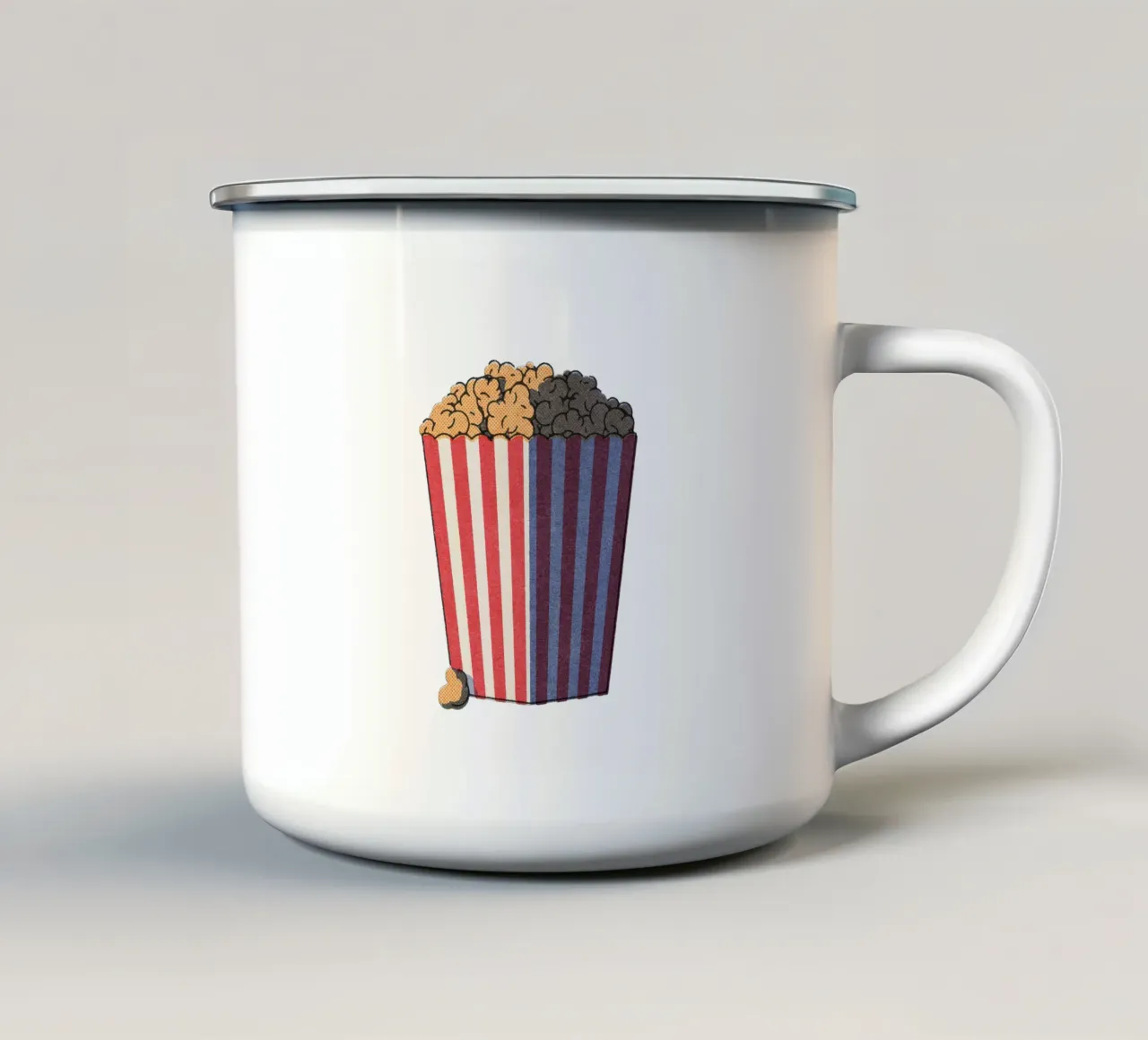 FAST FOOD - Popcorn tazza in smalto da DANIEL COULMANN