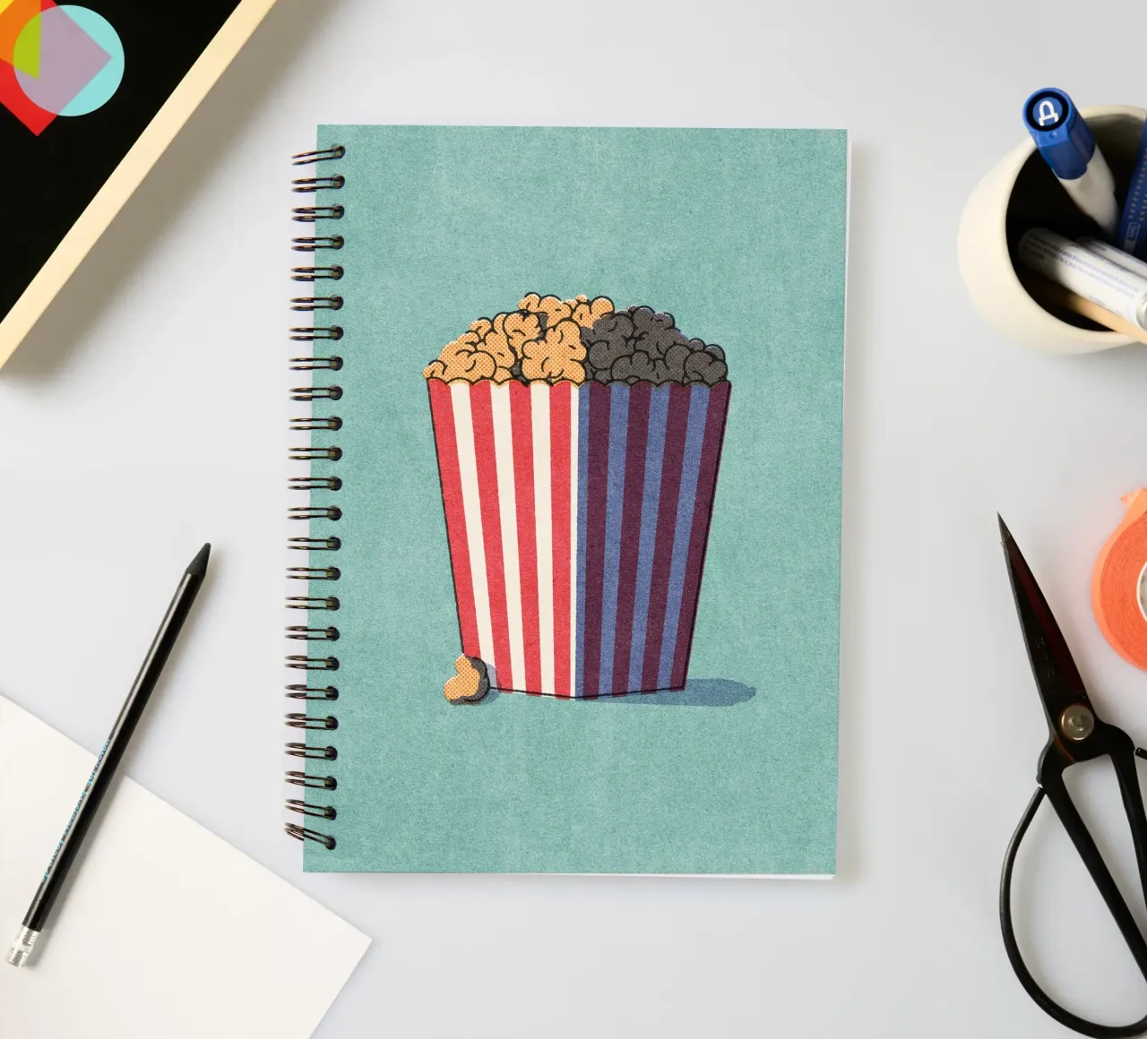 FAST FOOD - Popcorn spiral notebook by DANIEL COULMANN