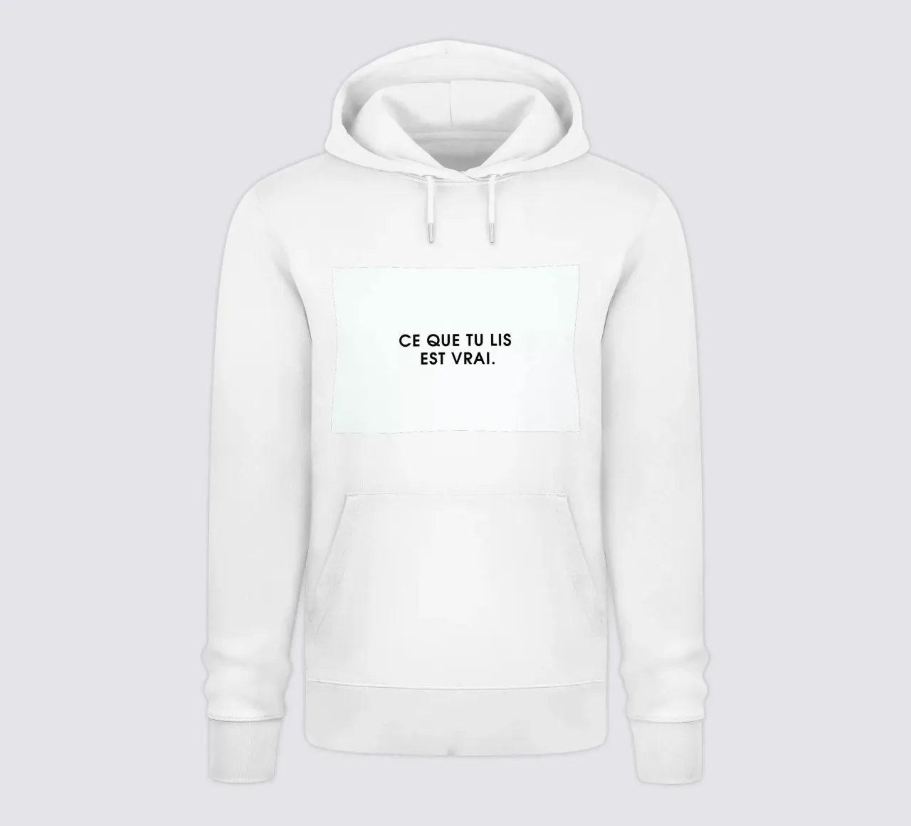 Ce que tu lis est vrai - White felpa con cappuccio da Intertitres