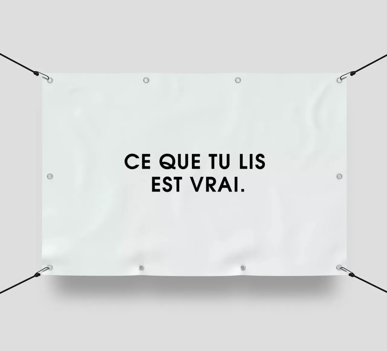 Ce que tu lis est vrai - White telo in pvc da Intertitres
