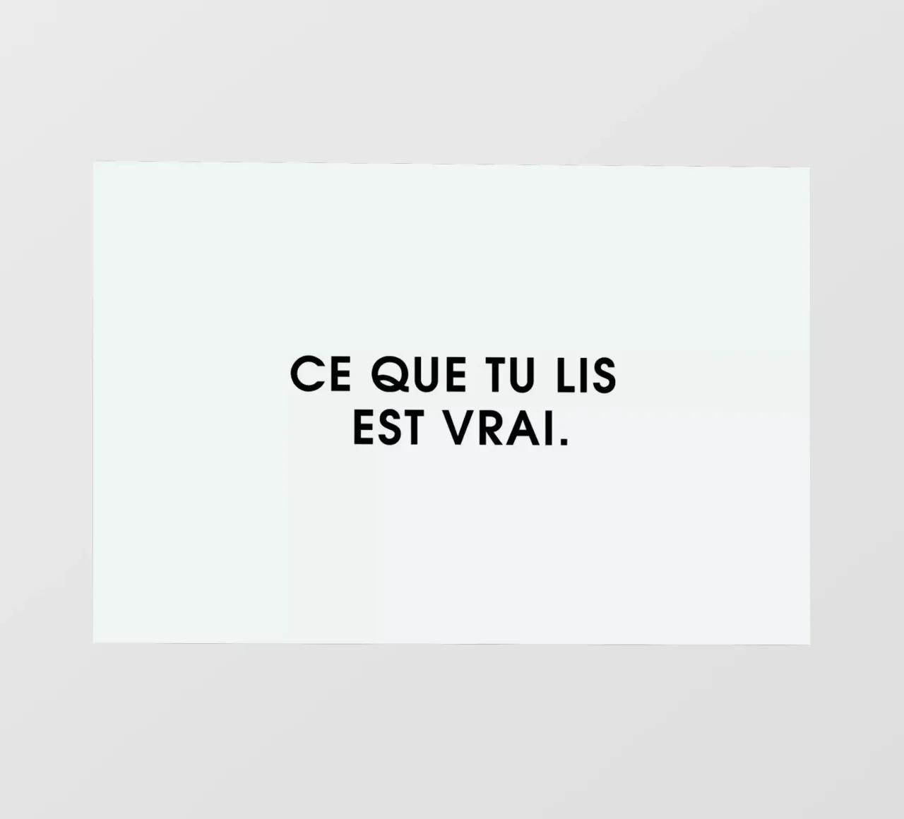 Ce que tu lis est vrai - White telo in pvc da Intertitres