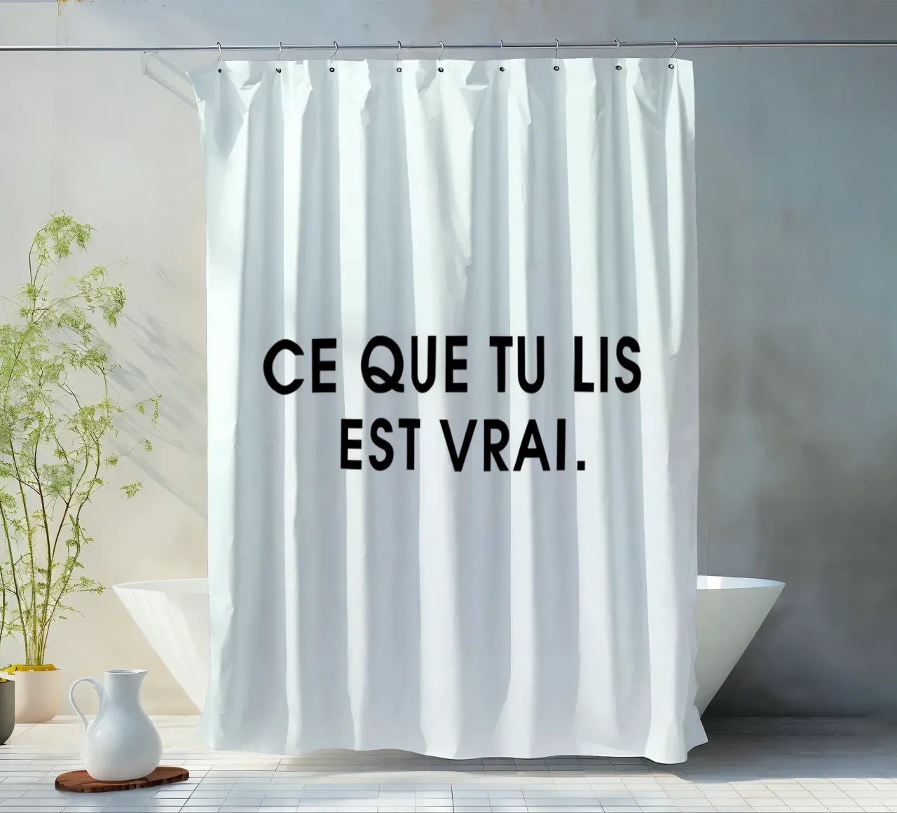 Ce que tu lis est vrai - White tenda da doccia da Intertitres