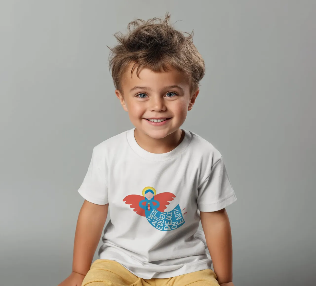 Weihnachtsengel - Friede auf Erden Kinder T-Shirt von FrauFrüchtnicht