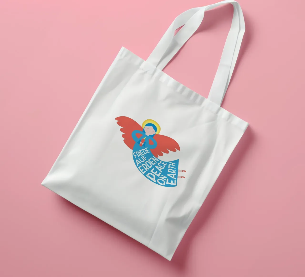 Angeli di Natale - pace in terra borsa in juta da FrauFrüchtnicht