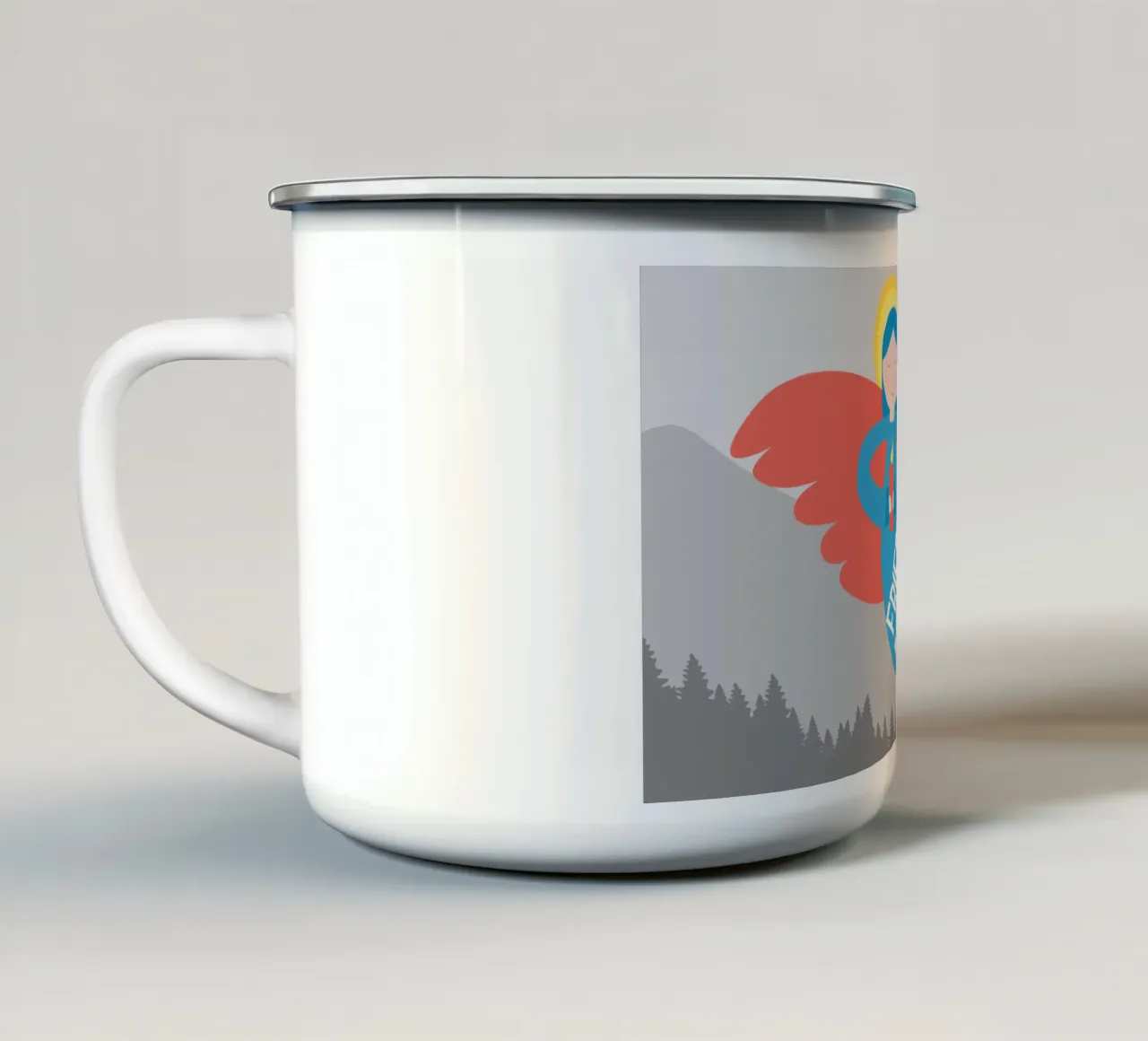 Angeli di Natale - pace in terra tazza in smalto da FrauFrüchtnicht