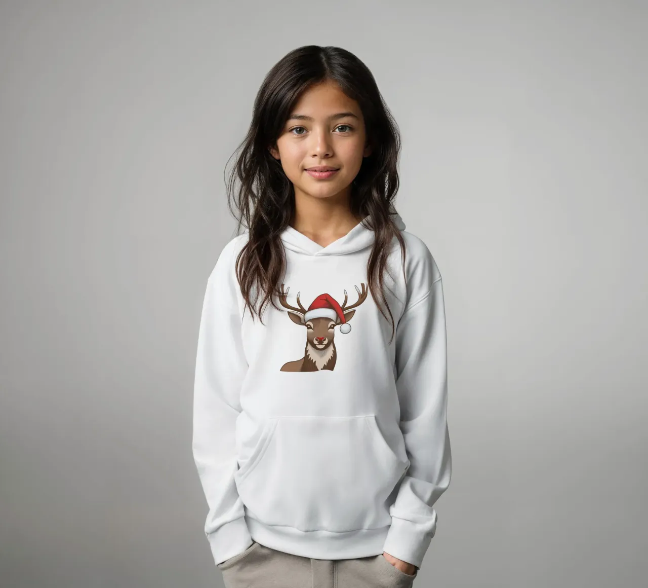 Cervo di Natale felpa bambino con cappuccio da Babymode