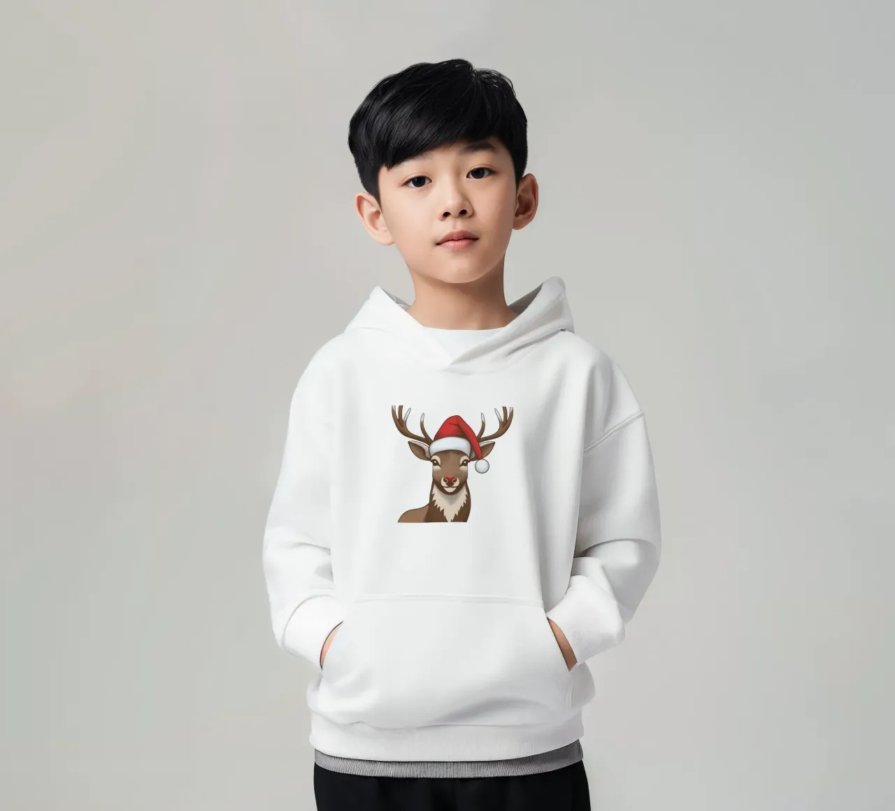 Cervo di Natale felpa bambino con cappuccio da Babymode