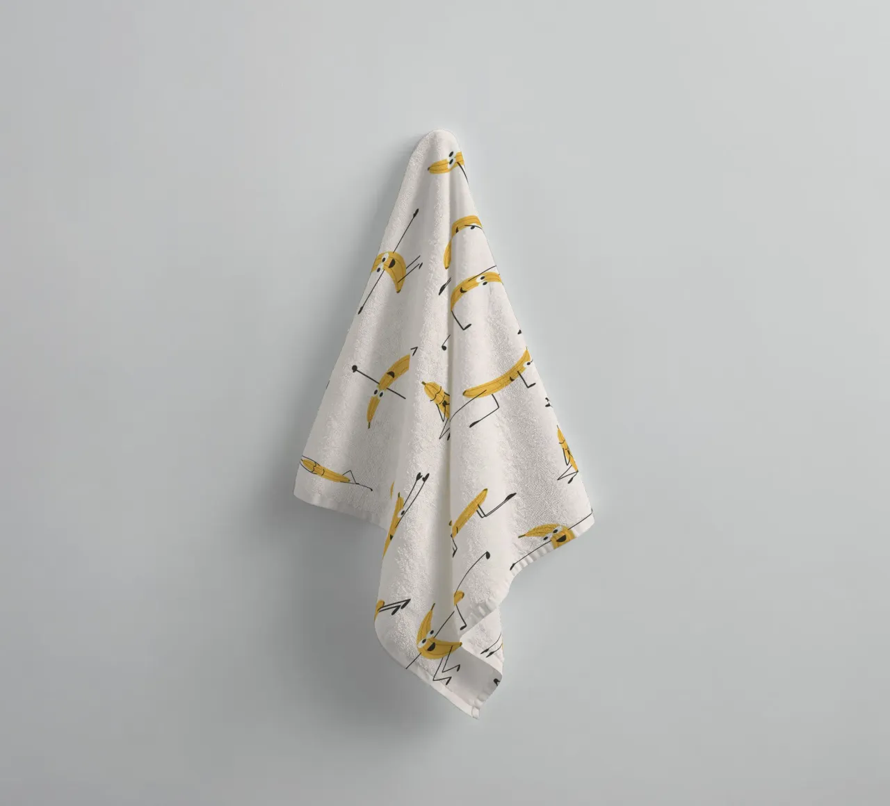 Banana Yoga | Fun playful pattern design for yogis towel by Kathrin Woo Design