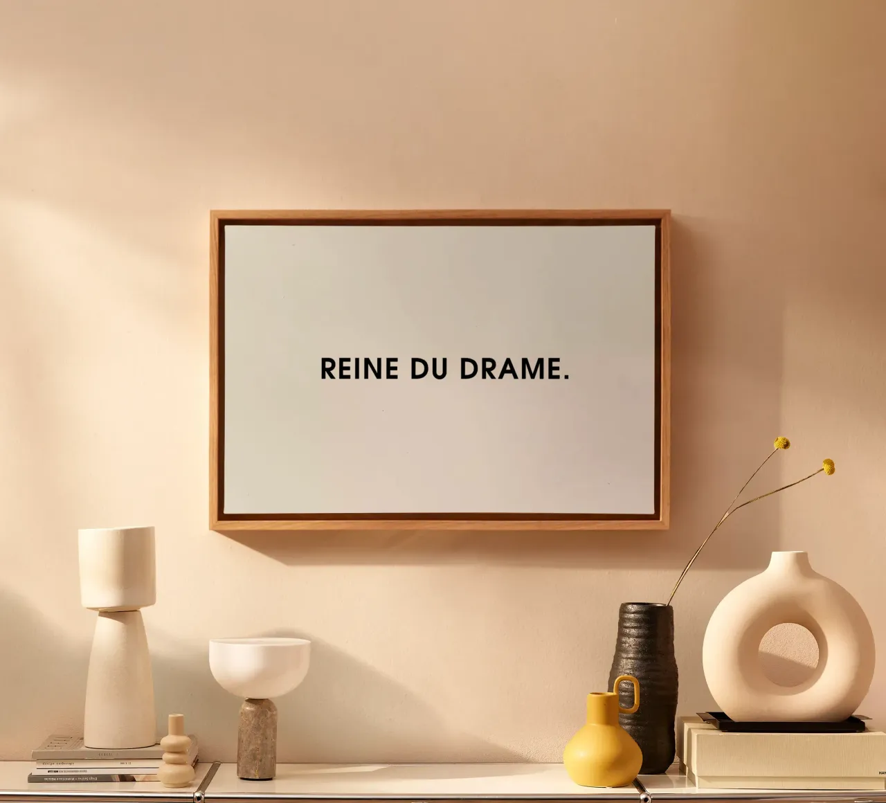 Reine du drame - White tela con Cornice a cassetta da Intertitres