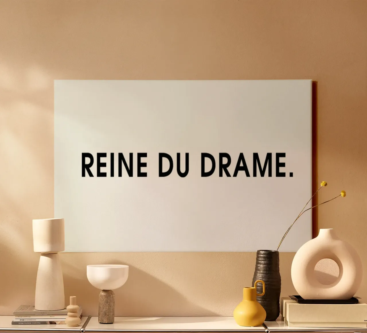 Reine du drame - White tela con Cornice a cassetta da Intertitres