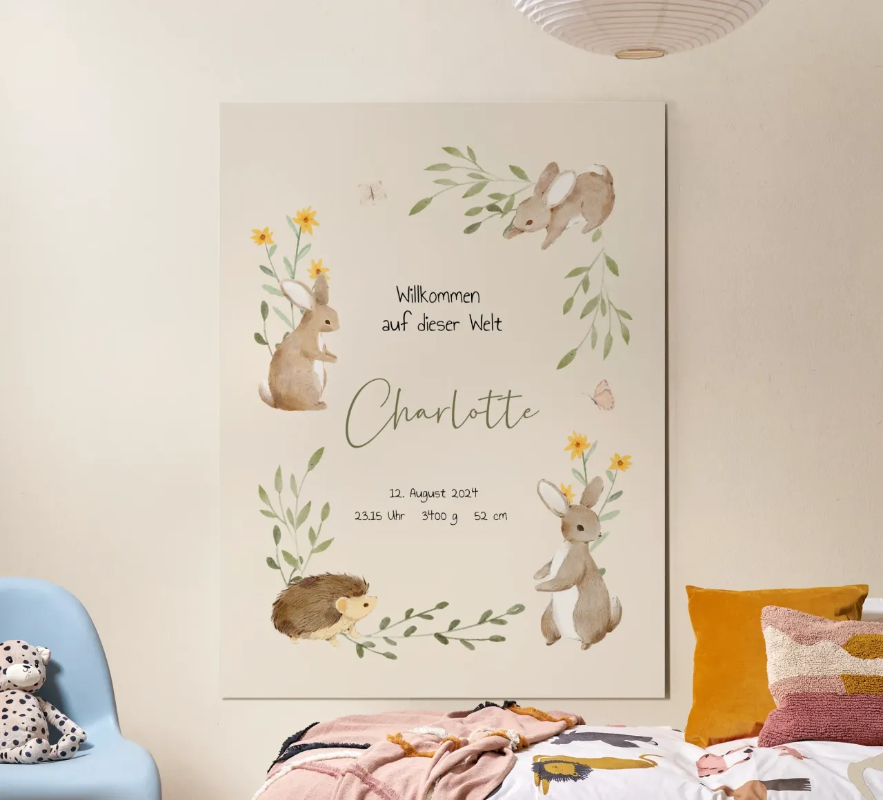 Häschenreigen poster con telaio in alluminio da Ohkimiko
