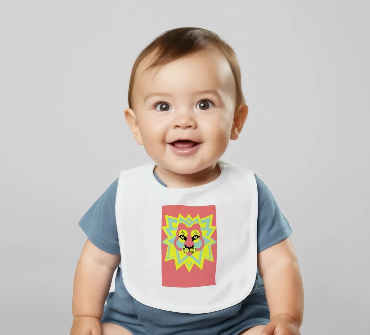Lion King bavaglino da Gareth Pollock Design