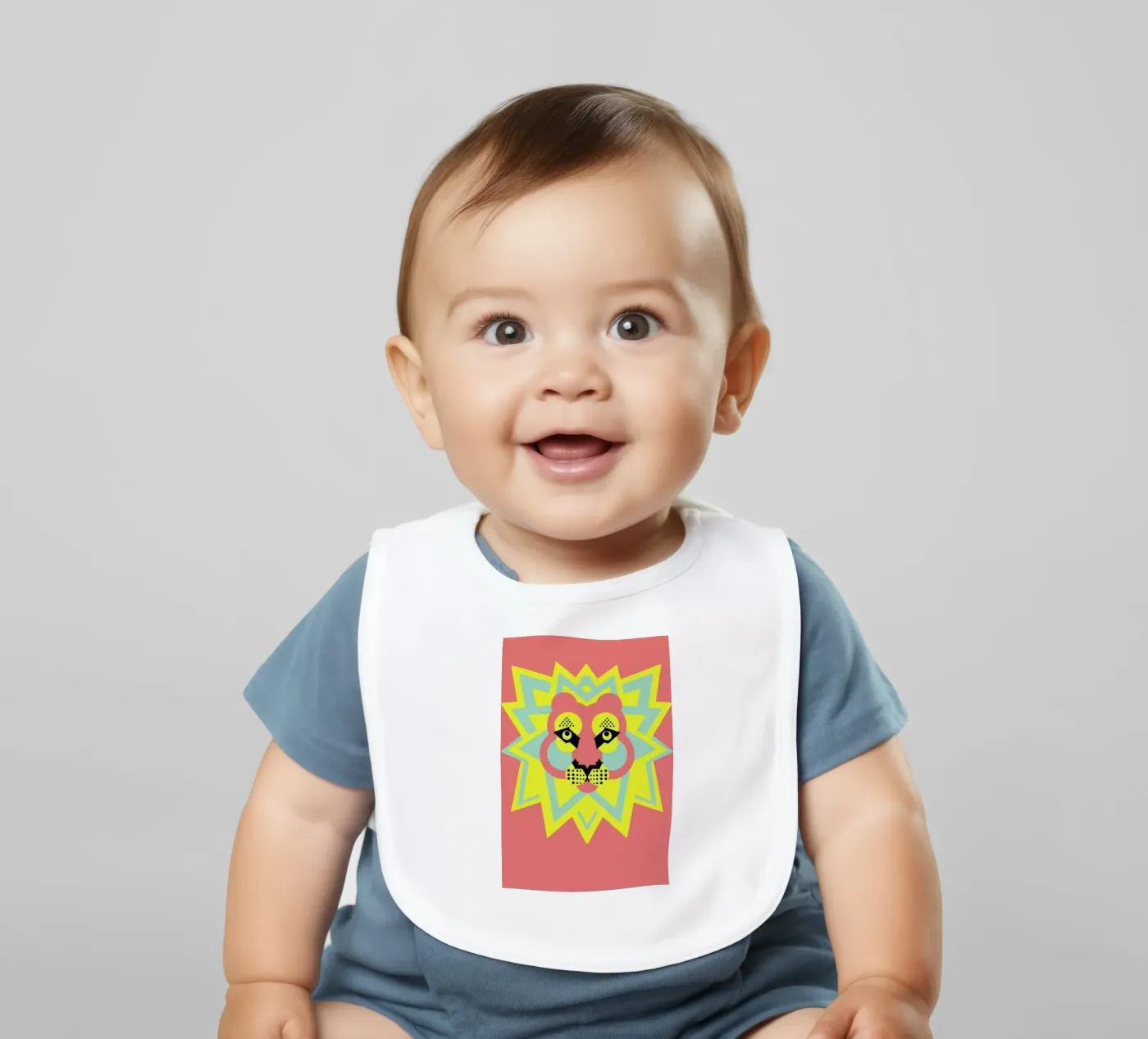 Lion King bavaglino da Gareth Pollock Design