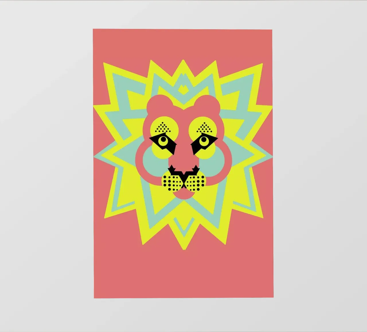 Lion King pellicola backlit da Gareth Pollock Design