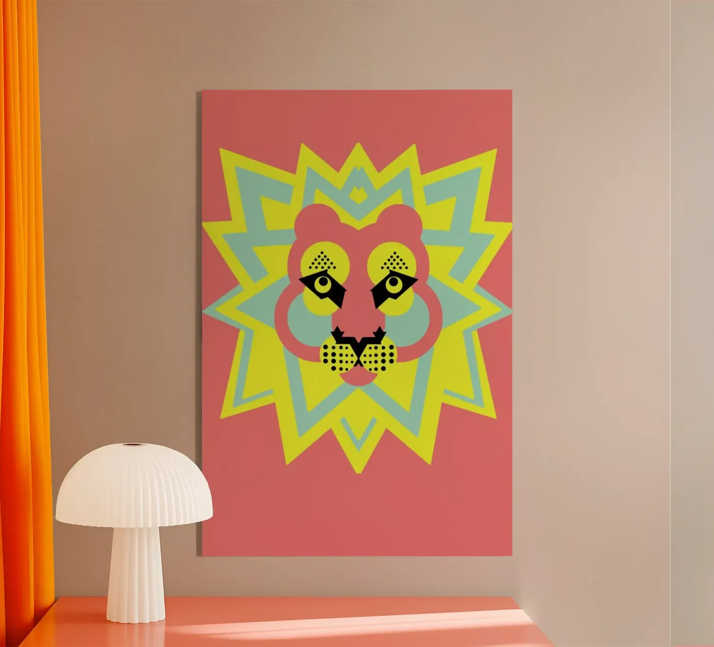 Lion King acryl van Gareth Pollock Design