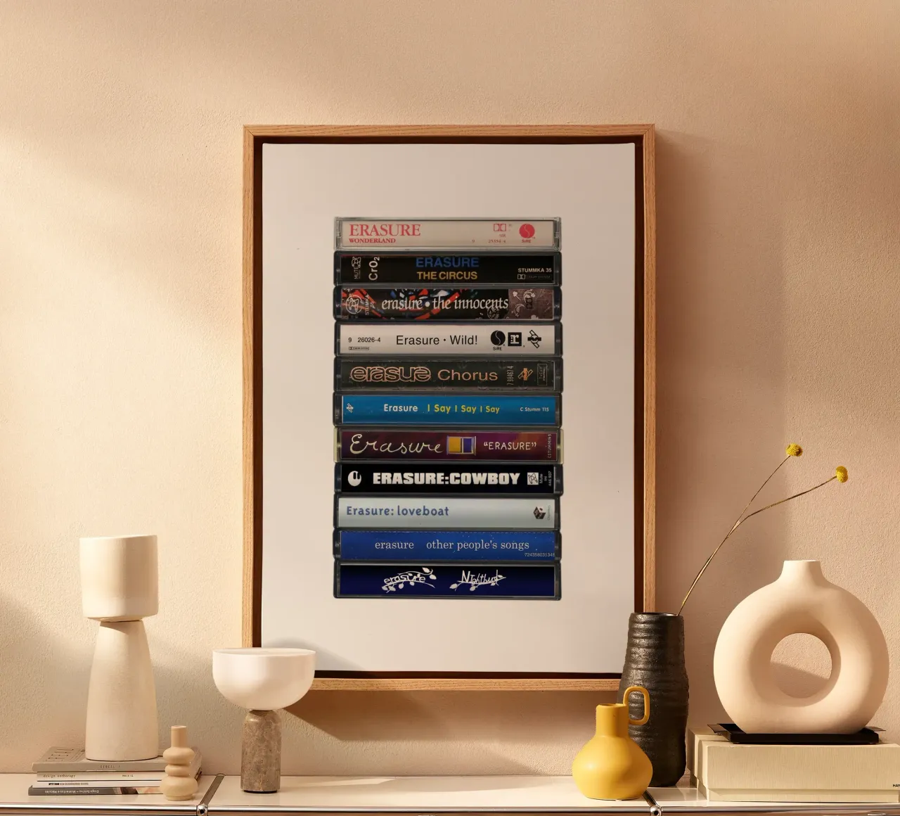 Erasure - Collected Albums - Cassette Print canvas by MrMustardPrints
