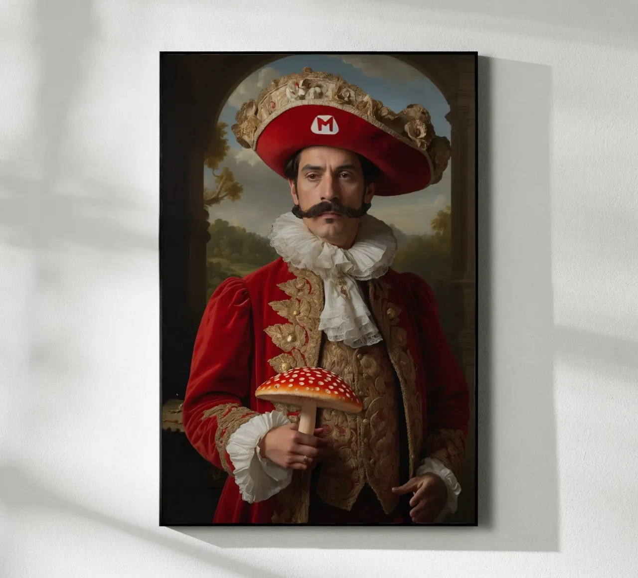 The Mushroom Baron: A Royal Twist | Limited Edition plexiglass da Renaissance Rebel