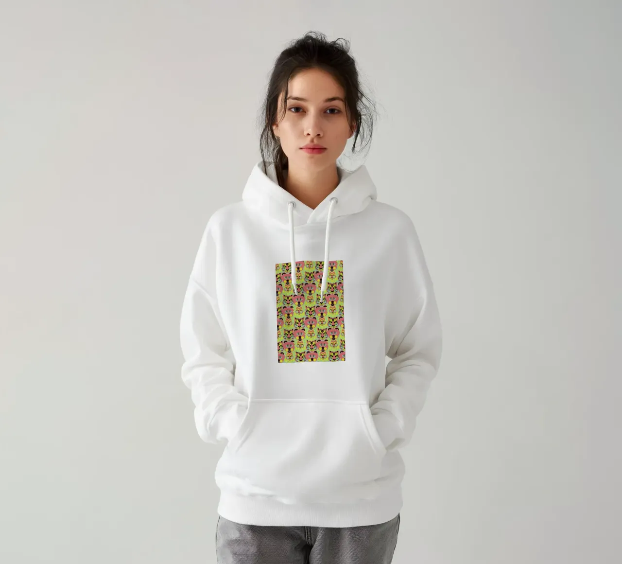 Lions and Tigers And Bears felpa con cappuccio da Gareth Pollock Design