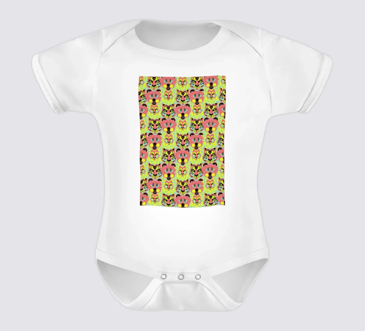 Lions and Tigers And Bears Kurzarm Babybody von Gareth Pollock Design