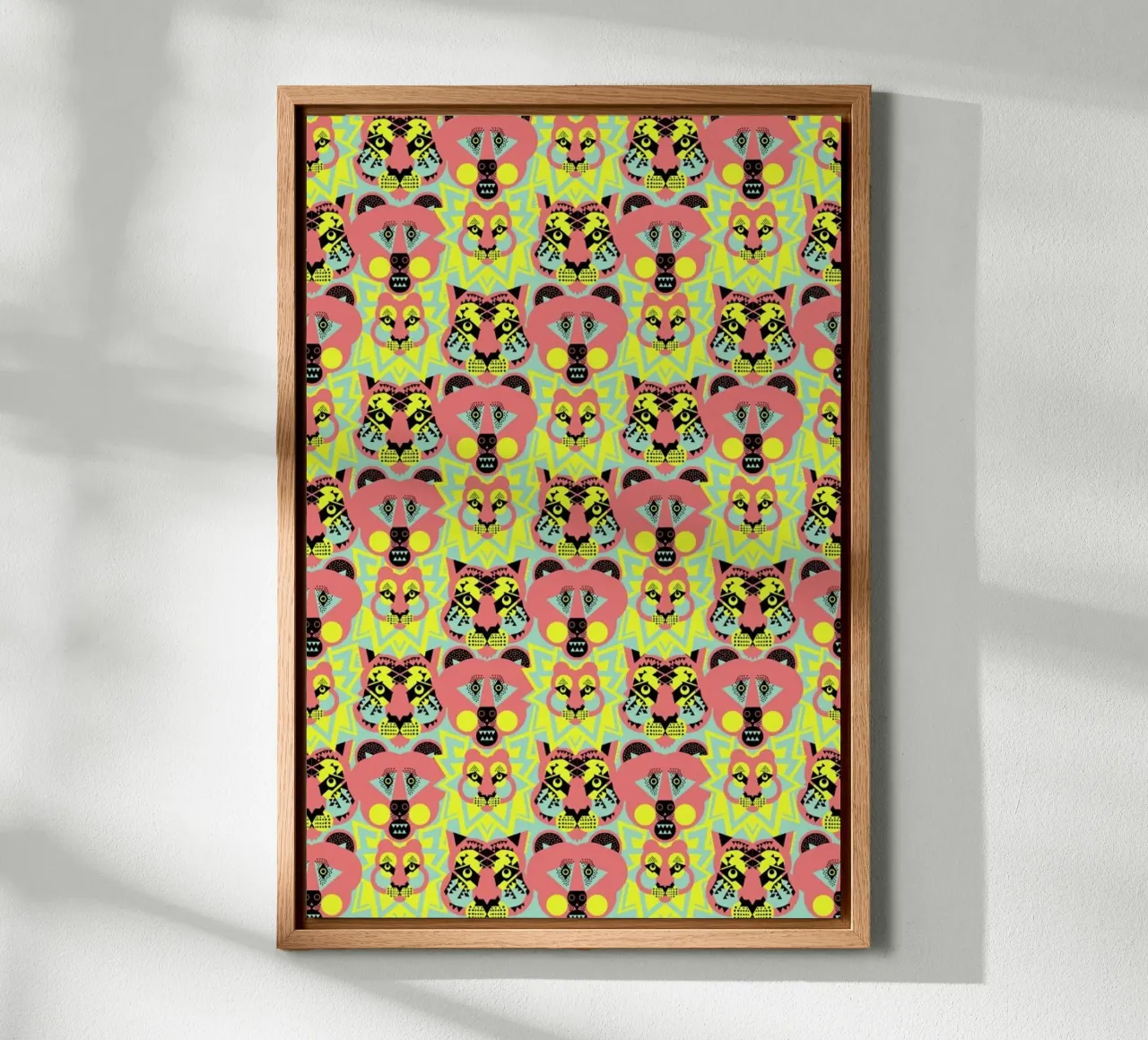 Lions and Tigers And Bears tela con Cornice a cassetta da Gareth Pollock Design