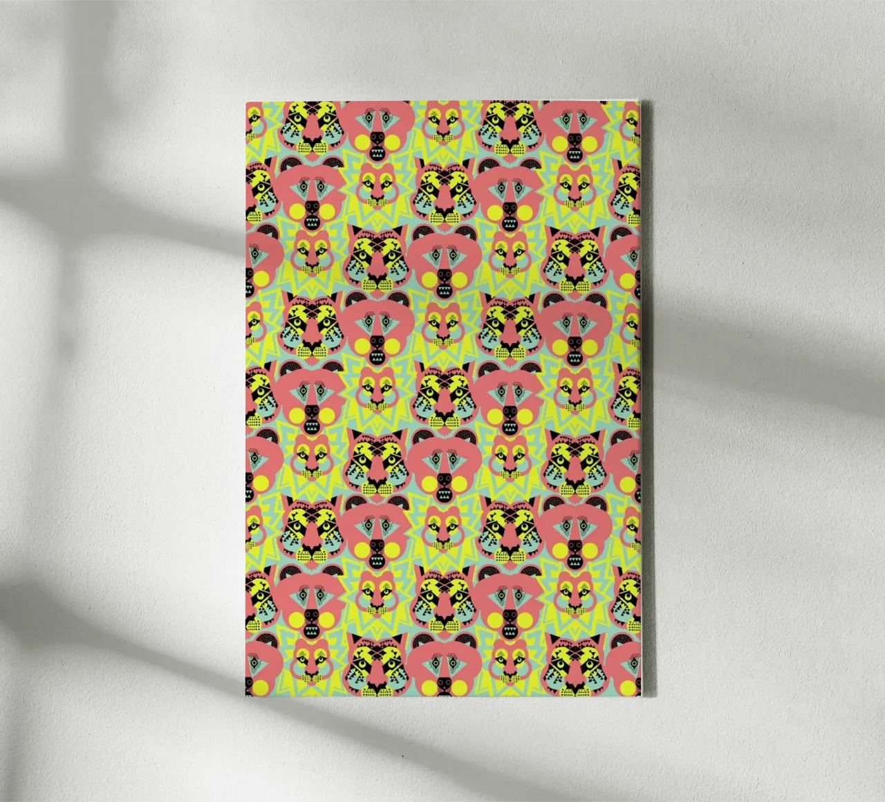 Lions and Tigers And Bears tela con Cornice a cassetta da Gareth Pollock Design