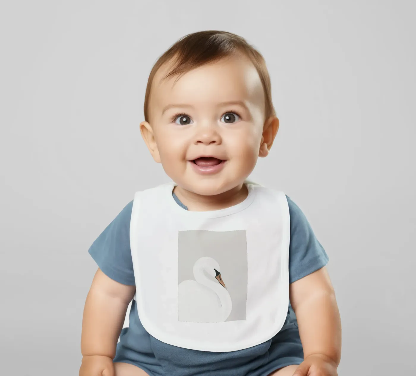 Cigno bianco bavaglino da ThingDesign