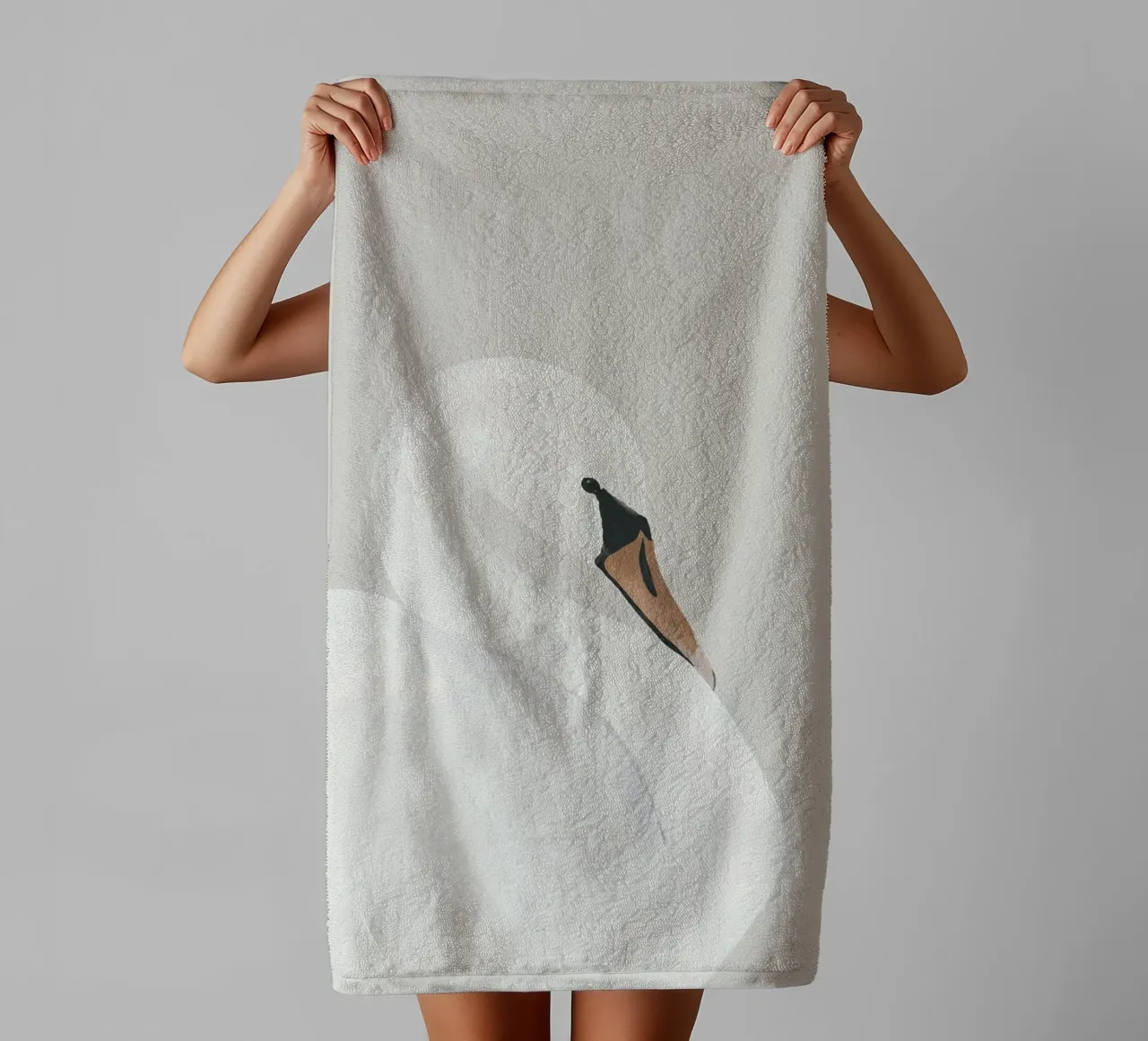 Cigno bianco asciugamano da bagno da ThingDesign
