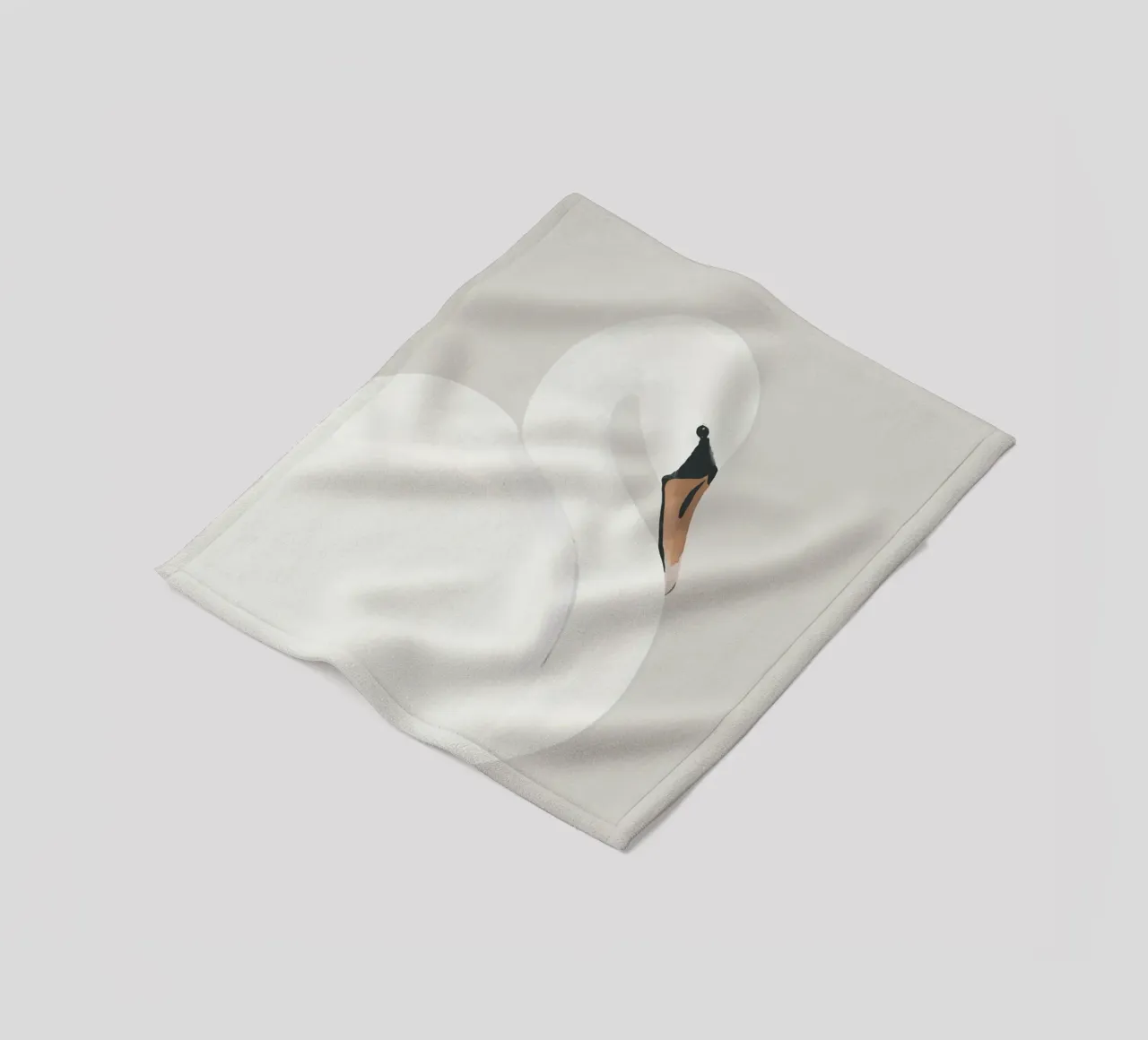 Cigno bianco coperta in pile da ThingDesign