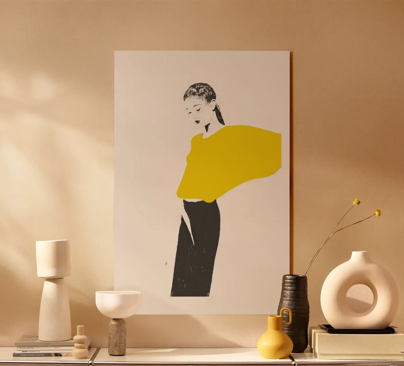 Untitled (Yellow Pullover) plexiglas de Manuel Rebollo