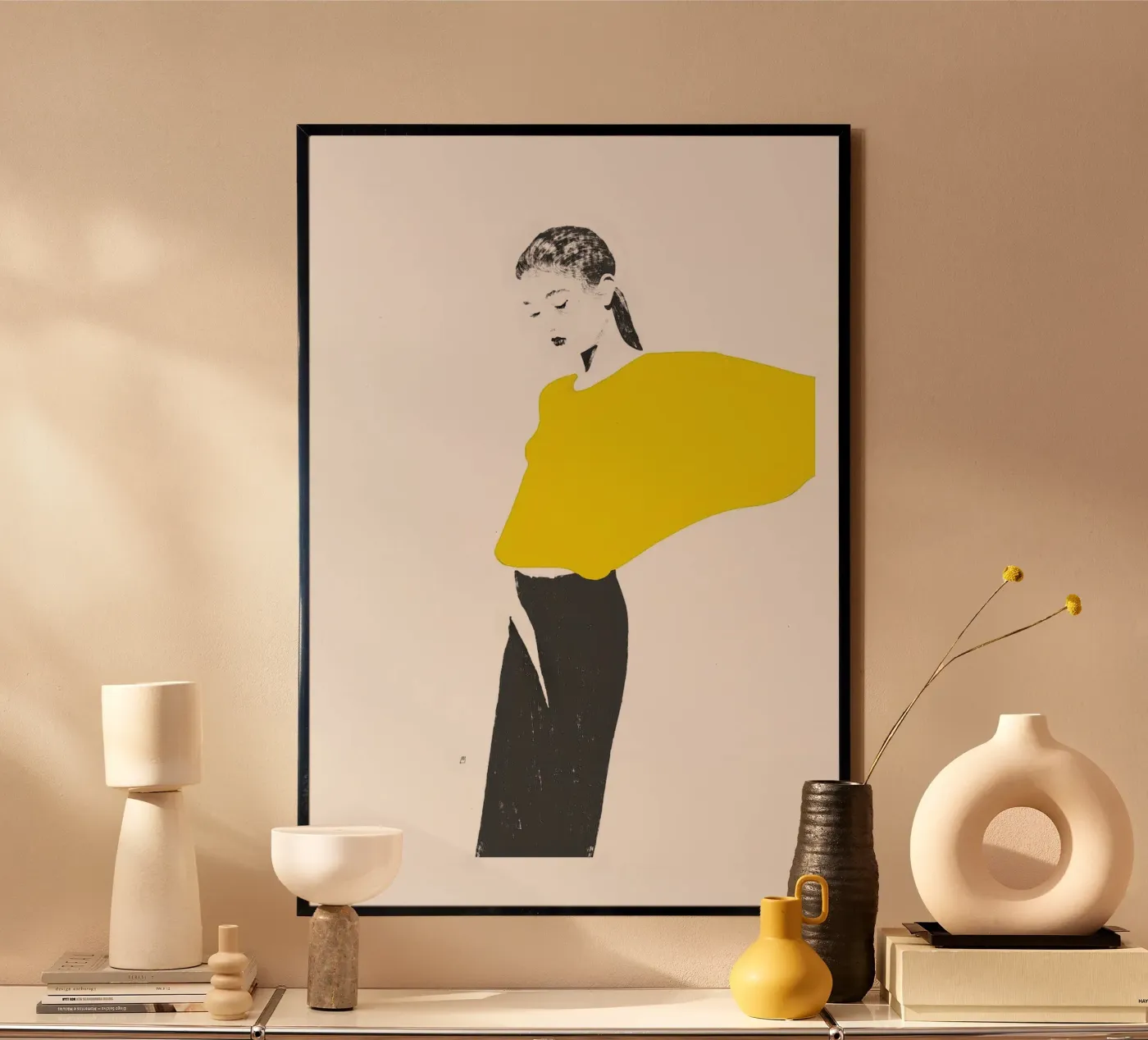 Untitled (Yellow Pullover) poster van Manuel Rebollo