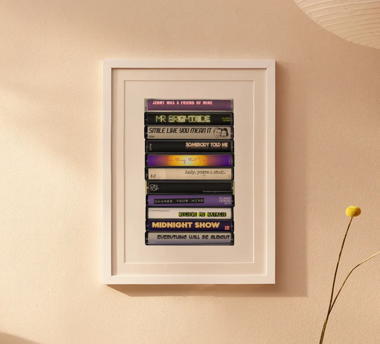 The Killers - Hot Fuss - Stampa su cassetta poster con telaio in alluminio da MrMustardPrints
