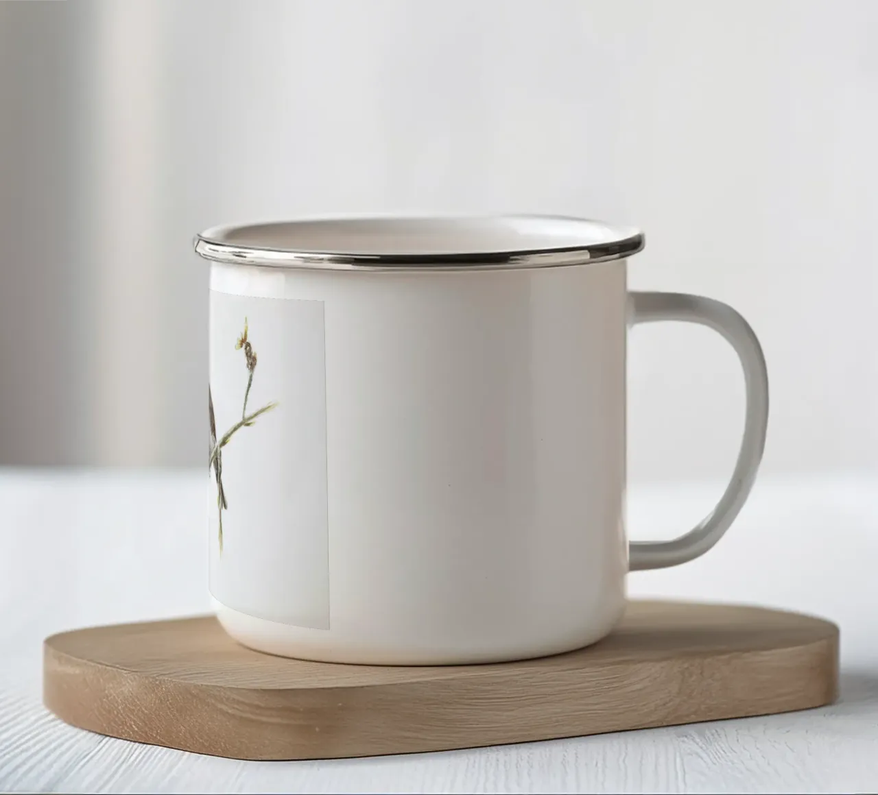 Pettirosso" pettirosso tazza in smalto da Barbara Buderath Illustrationen