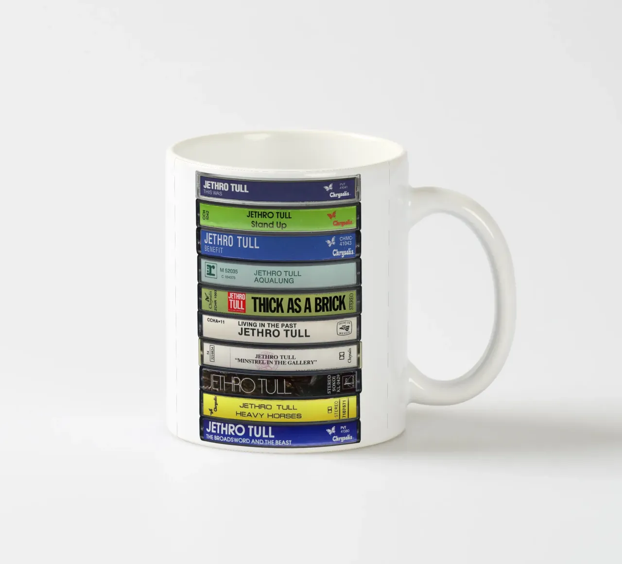 Jethro Tull - Album raccolti - Stampa su cassetta tazza in ceramica da MrMustardPrints