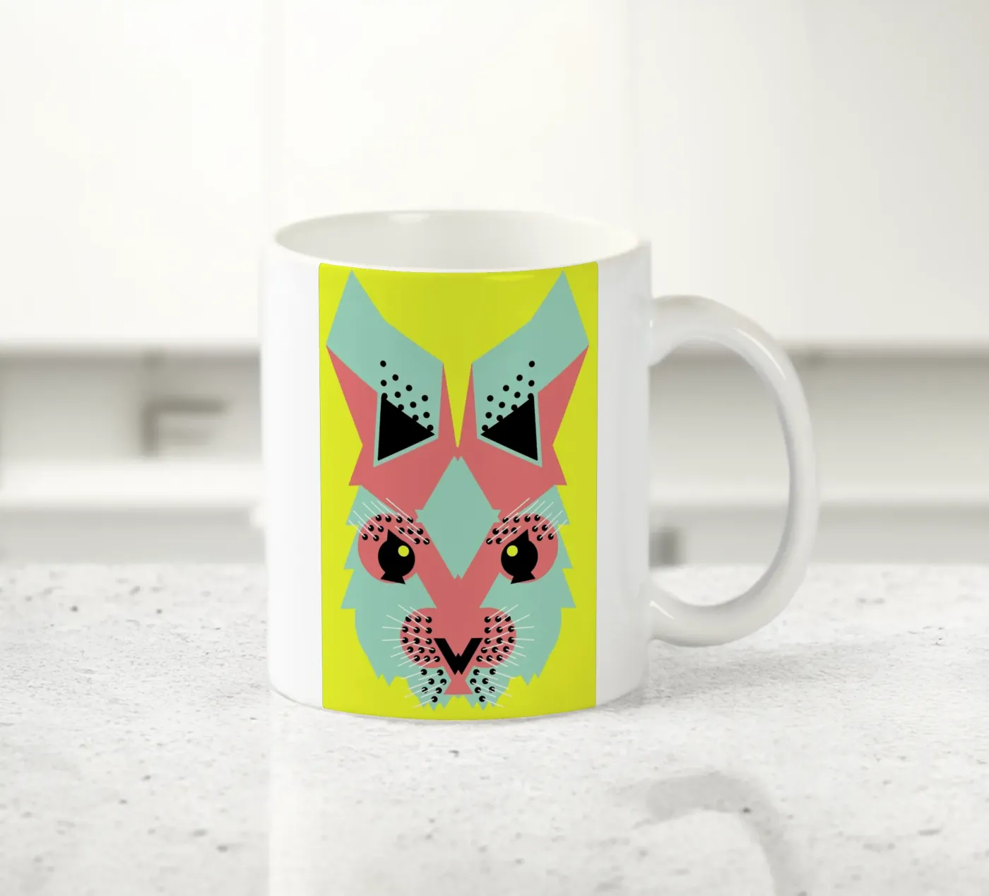 Rabbit Magic ceramic mug by Gareth Pollock Design