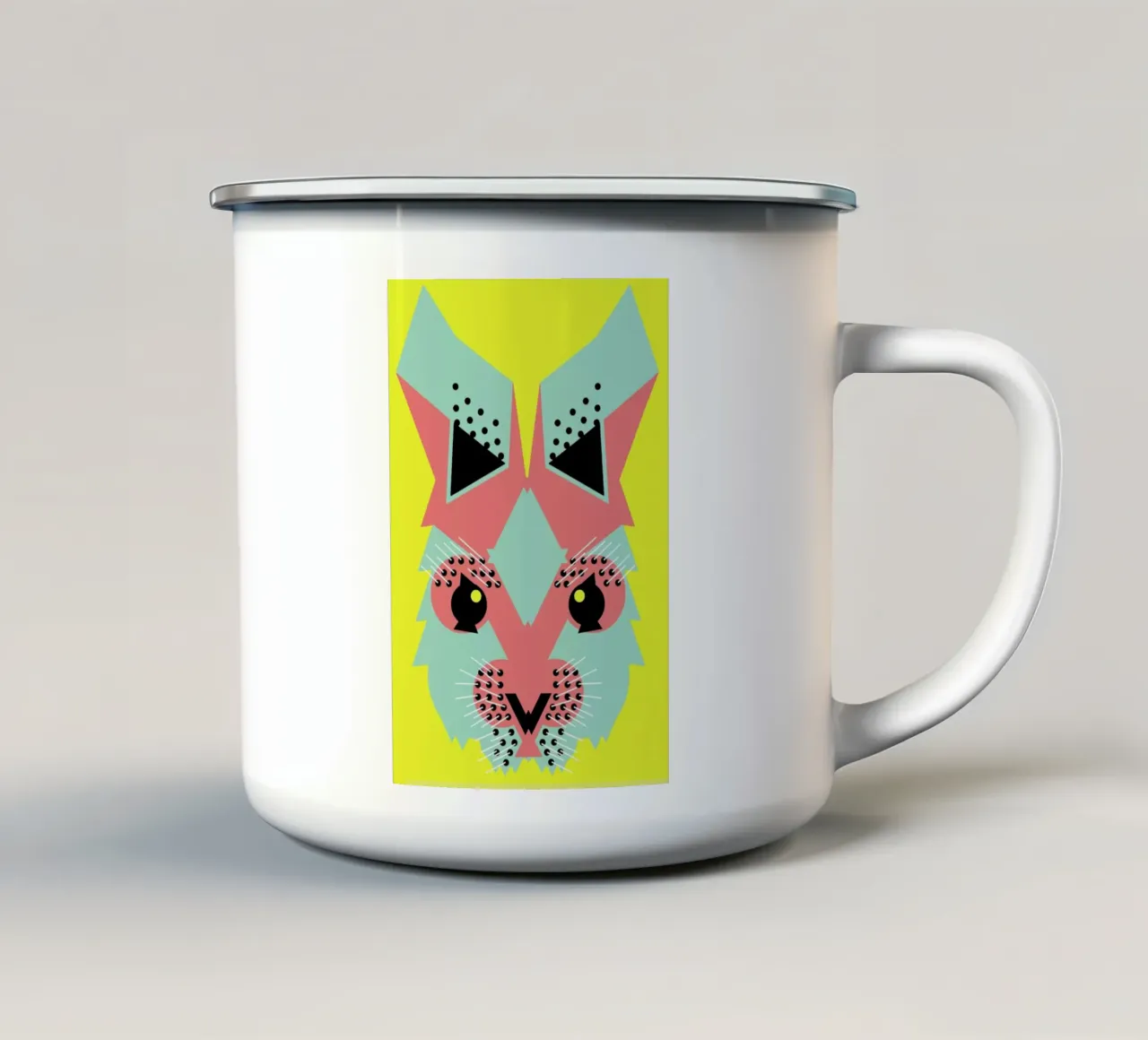 Rabbit Magic taza de esmalte de Gareth Pollock Design