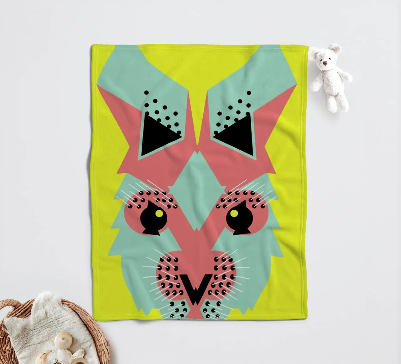 Rabbit Magic coperta in pile da Gareth Pollock Design