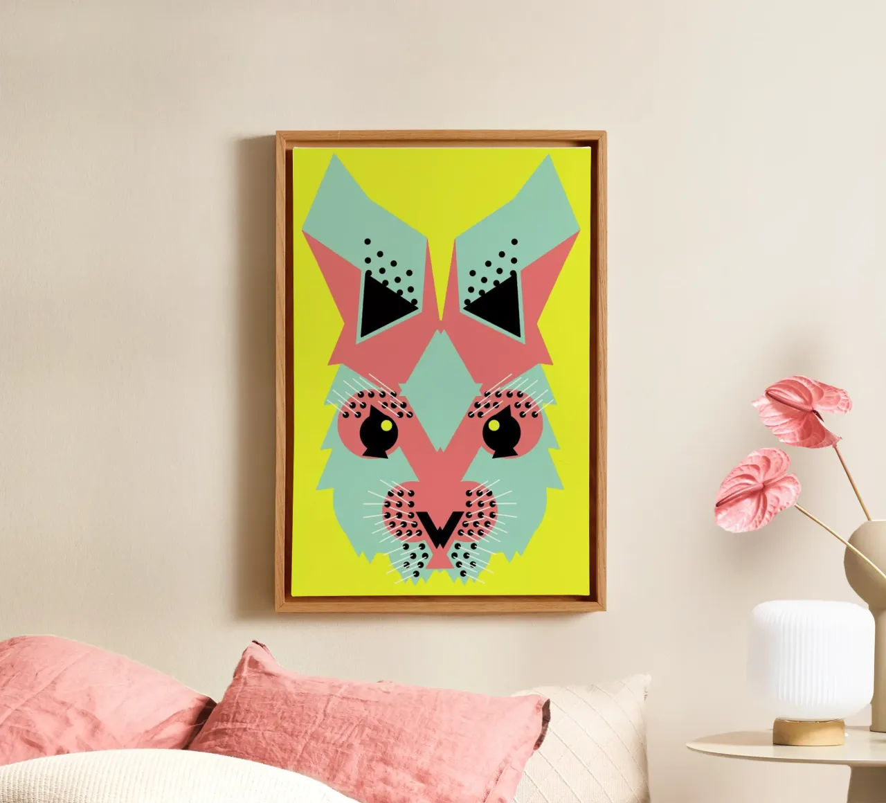 Rabbit Magic tela con Cornice a cassetta da Gareth Pollock Design