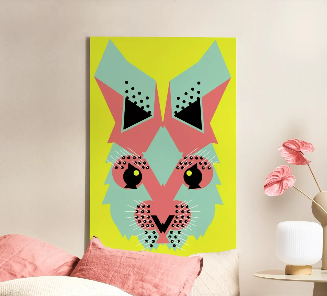 Rabbit Magic tela con Cornice a cassetta da Gareth Pollock Design