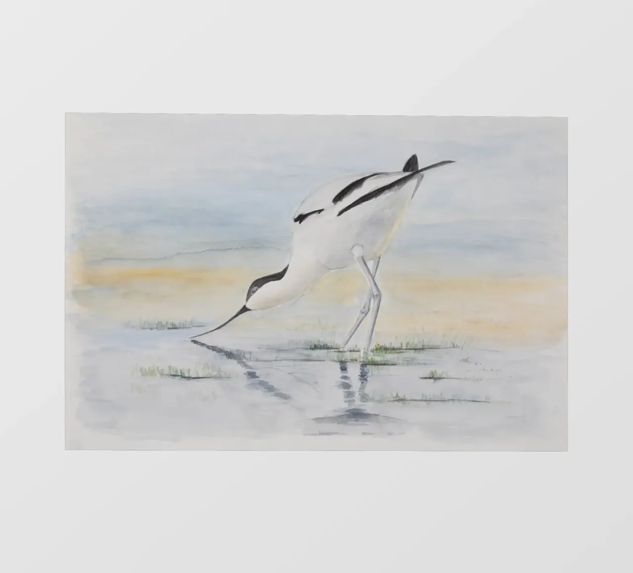 Avocetta - l'uccello dal becco speciale telo in pvc da Barbara Buderath Illustrationen