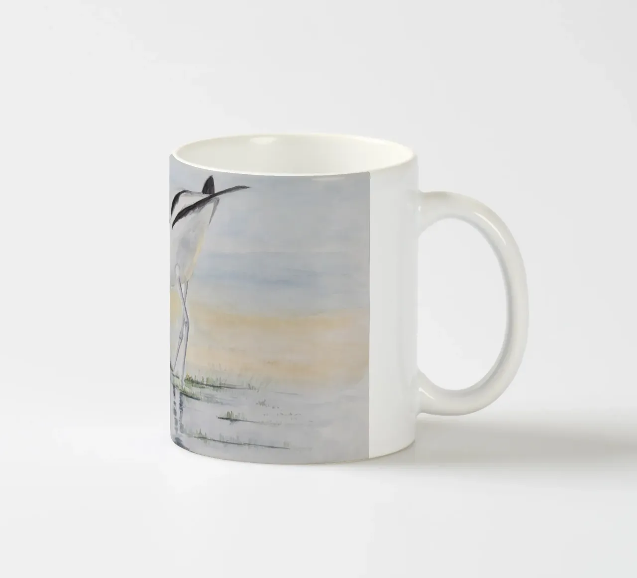 Avocetta - l'uccello dal becco speciale tazza in ceramica da Barbara Buderath Illustrationen