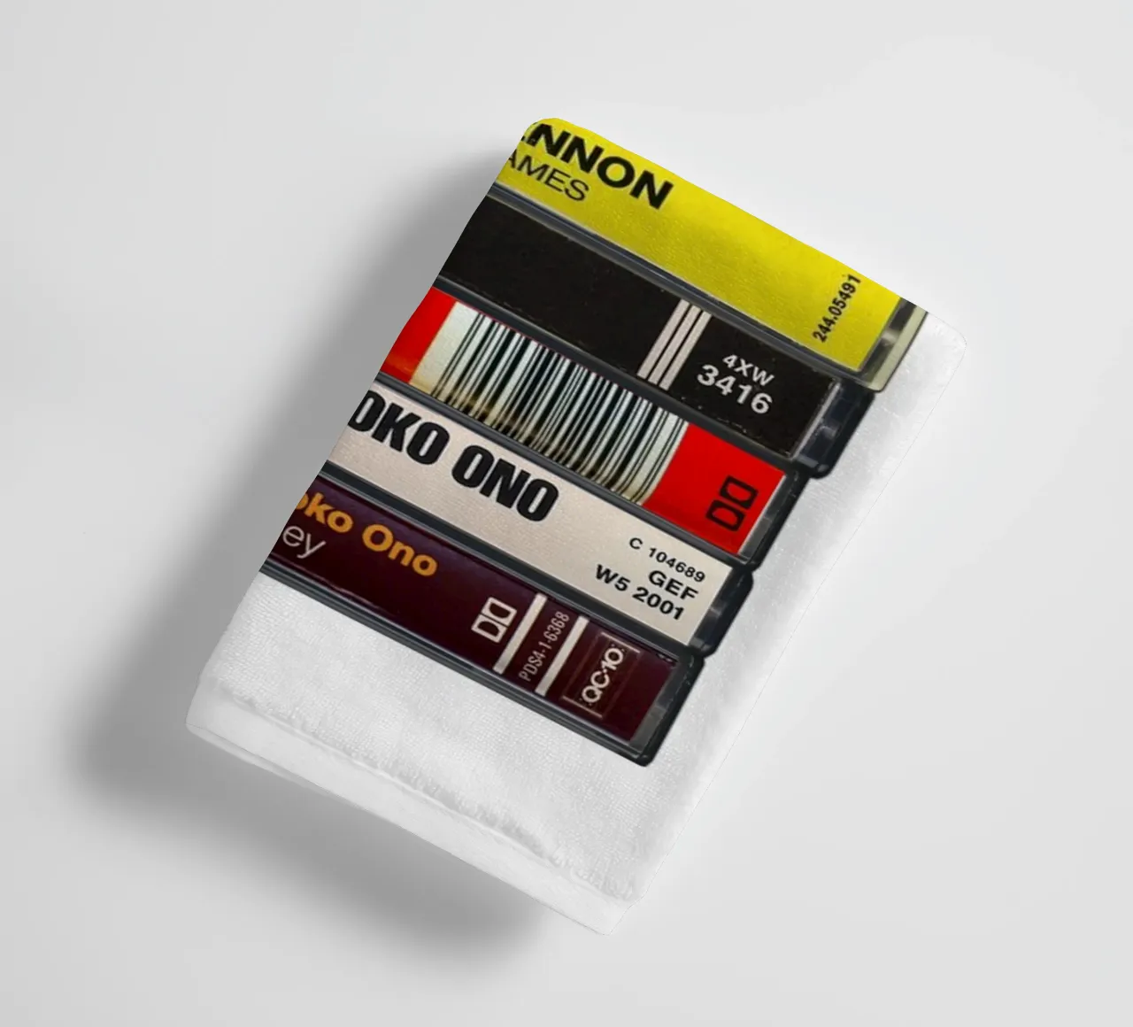 John Lennon - Collected Albums - Cassette Print towel by MrMustardPrints