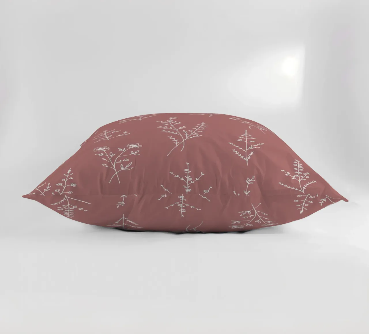 Dusty Pink Wildflowers Pattern cuscino da anisillustration