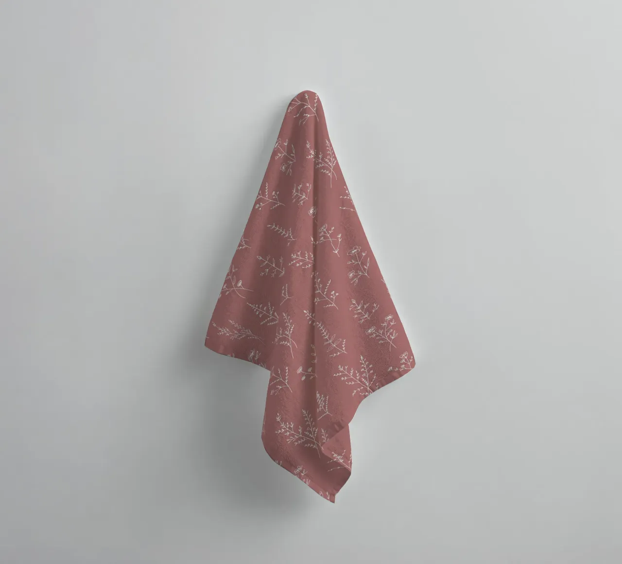 Dusty Pink Wildflowers Pattern asciugamano da bagno da anisillustration
