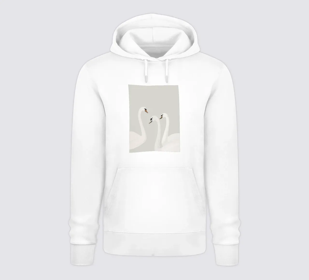 Cigni bianchi felpa con cappuccio da ThingDesign